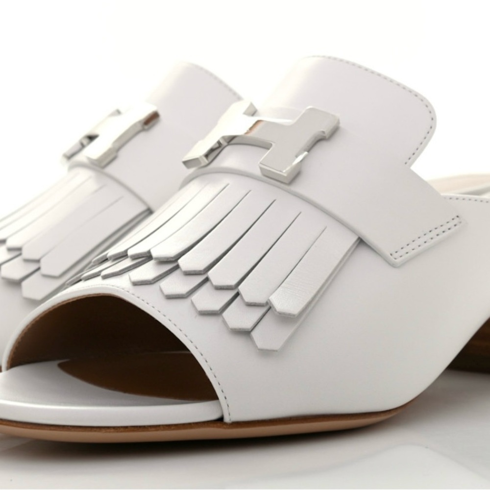 HERMÉS CALFSKIN ALMA SANDALS 36.5 - Picture 2 of 5